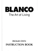 Blanco BSO 640 Instruction Book preview