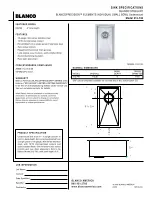 Preview for 1 page of Blanco Element Individual Small Bowl Undermount 512-743 Specifications