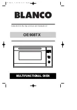 Blanco OE908TX Instructions For The Use And Care And Installation preview