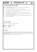 Preview for 2 page of Blankom STR 821 Operating Instructions Manual