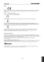 Preview for 49 page of Blaupunkt BT22TWS Owner'S Manual