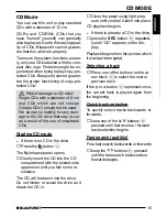 Preview for 15 page of Blaupunkt CASABLANCA CD52 Operating Instructions Manual