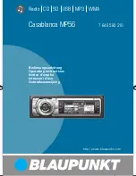 Blaupunkt CASABLANCA MP56 Operating Instructions Manual preview