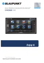 Blaupunkt Chicago 600 Operating And Installation Instruction preview