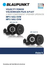 Blaupunkt MPS 1652 CVW Operating And Installation Instructions preview