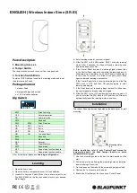 Preview for 2 page of Blaupunkt SR-S1 Quick Start Manual