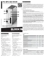 Block PC-1024-050-0 Manual preview