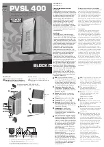 Preview for 1 page of Block POWER VISION PVSL 400 Series Manual