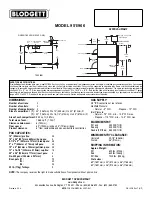 Preview for 2 page of Blodgett 951 DOUBLE Specifications