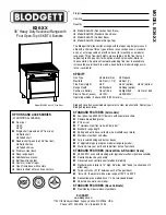 Blodgett B36-XX Specification Sheet preview