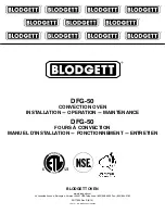 Blodgett DFG-50 Installation, Operation And Maintenance Manual preview