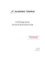 Blonder tongue CMTS Edge 16 Quick Start Manual preview