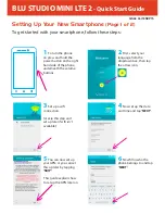 Preview for 2 page of Blu STUDIO MINI LTE 2 Quick Start Manual