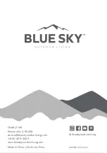 Preview for 22 page of Blue Sky Outdoor Living WBFB29-MD Owner'S Manual