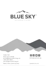 Preview for 20 page of Blue Sky Outdoor Living WBFP28SQ-OD Owner'S Manual