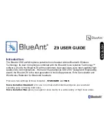 Preview for 3 page of Blueant BLUEANT Z9 User Manual