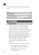 Preview for 22 page of BlueWear 906179 Operating Instructions Manual