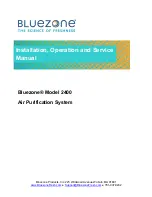 Bluezone 2400 Installation, Operation And Service Manual preview