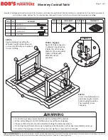 Preview for 1 page of Bob's Discount Furniture MONTEREY COFFEE TABLE 20037451 Assembly Instructions