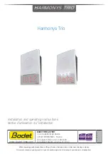 Preview for 1 page of Bodet Harmonys Trio Installation And Operating Instructions Manual