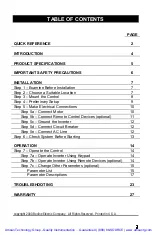 Preview for 4 page of Bodine PACESETTER 2701 Instructions For Installation And Operation Manual