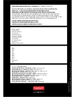 Preview for 105 page of Bodum 11533 bistro Instructions For Use Manual