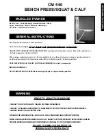 Preview for 22 page of Body Masters AG 1000 Instruction Manual