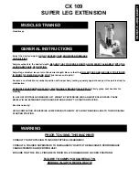 Preview for 24 page of Body Masters AG 1000 Instruction Manual