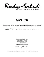 Preview for 24 page of Body Solid GWT76 Assembly Instructions & Owner'S Manual