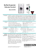 Bogen BUFEX Specifications preview