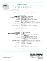 Preview for 2 page of Bogen UDMS16BP Specifications