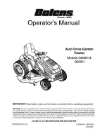 Bolens G808H Operator'S Manual preview