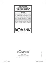 Preview for 42 page of BOMANN DB 774 CB Instruction Manual