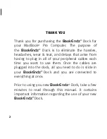 Preview for 2 page of Bookendz Docking Stations Owner'S Manual