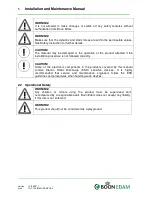 Preview for 6 page of BOON EDAM THT-100 Operation, Installation, And Maintenance Manual