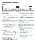 Preview for 20 page of Bosch Ascenta Evolution SHE6AF0 Use And Care Manual