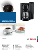Bosch Comfort Line TKA6A Series Instruction Manual preview