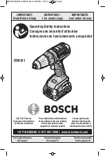 Preview for 1 page of Bosch DDB181 Operating/Safety Instructions Manual