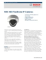 Preview for 1 page of Bosch FlexiDome NDC-455V03-21PS Specifications