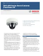 Bosch FlexiDomeXF VDC-485V03-20 Specifications preview