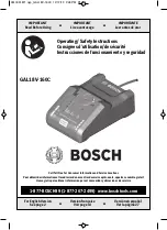 Preview for 1 page of Bosch GAL18V-160C Operating/Safety Instructions Manual