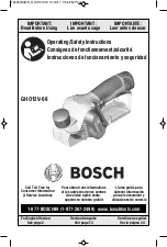 Preview for 1 page of Bosch GHO12V-08 Operating/Safety Instructions Manual