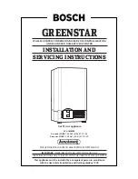 Bosch Greenstar ZWBR 11-25 A31 Installation And Servicing Instructions preview