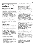 Preview for 21 page of Bosch KDN series Instructions For Use Manual