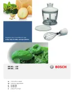 Bosch MSM1....GB Instruction Manual preview