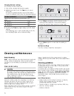 Preview for 16 page of Bosch NIT5668UC Use And Care Manual