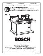 Bosch RA1171 Operating/Safety Instructions Manual preview