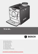 Preview for 1 page of Bosch TCA 54 SERIES Operating Instructions Manual