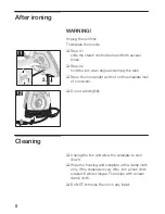 Preview for 8 page of Bosch TDA 1302 UC Use And Care Manual