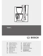 Bosch TKA67 Operating Instructions Manual preview